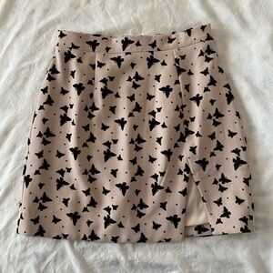 Princess Polly black and tan butterfly mini skirt
